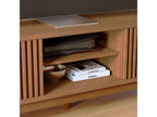 75-inch TV Stand, Oak Finish, Wooden Legs, 4 Doors, 8 Shelves, W 218 H 57 D 40 cm CXDB39191