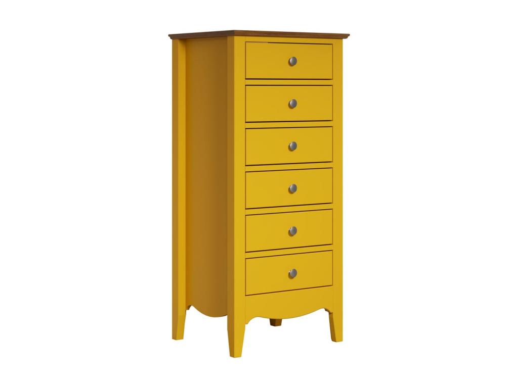 Zensova 6-drawer chest, yellow-brown. PGIM87816