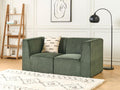 Zensova Modular Corduroy Sofa, Dark Green, 2-Seater ELVC80177