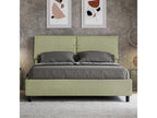 Elariva LJGF08232 Upholstered Storage Bed 160x210 cm, Green Microfiber, LJGF08232