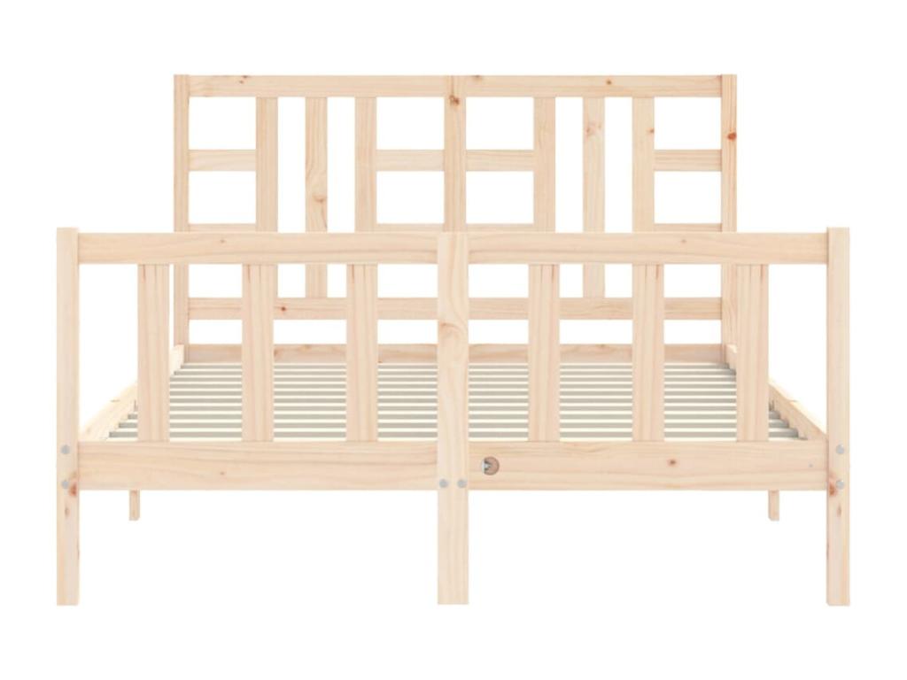 Bed frame without mattress 160x200 cm solid pine wood DXFS65593