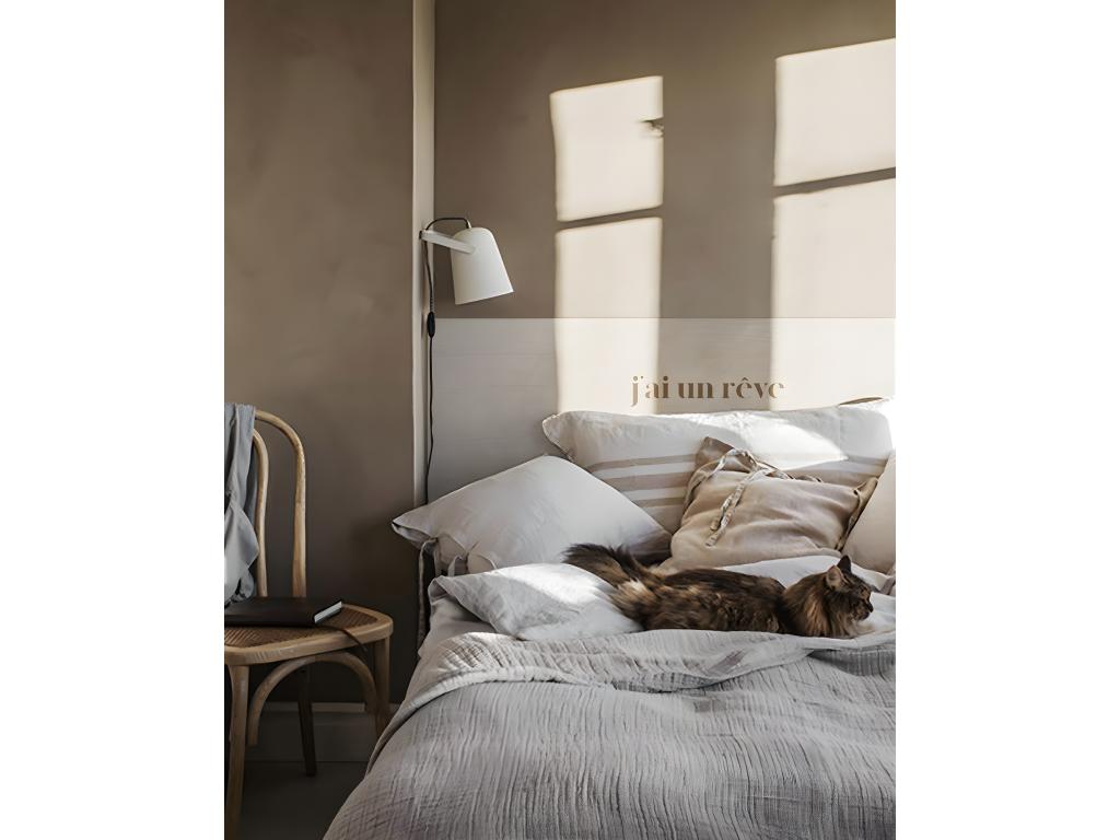 Stripped pine wood headboard 200x80cm - PRINT - Elariva JNVM03151