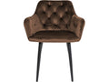 Dining chair - Velvet / Metal - Brown - Zensova BHEF31261