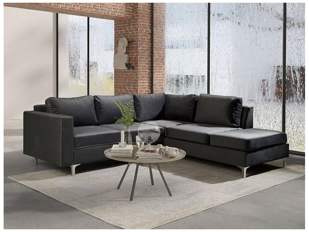 Corner sofa Zensova 139 Gray 236x212x81cm FZJF17415