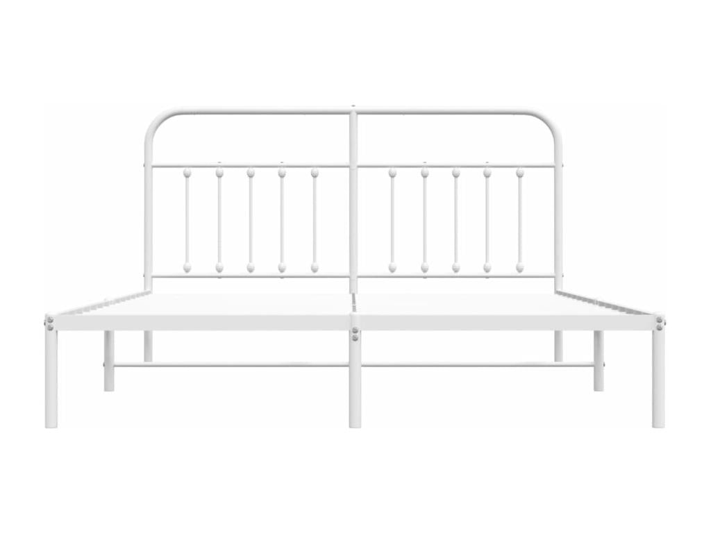 Metal bed frame with white headboard 183x213 DSYT64333