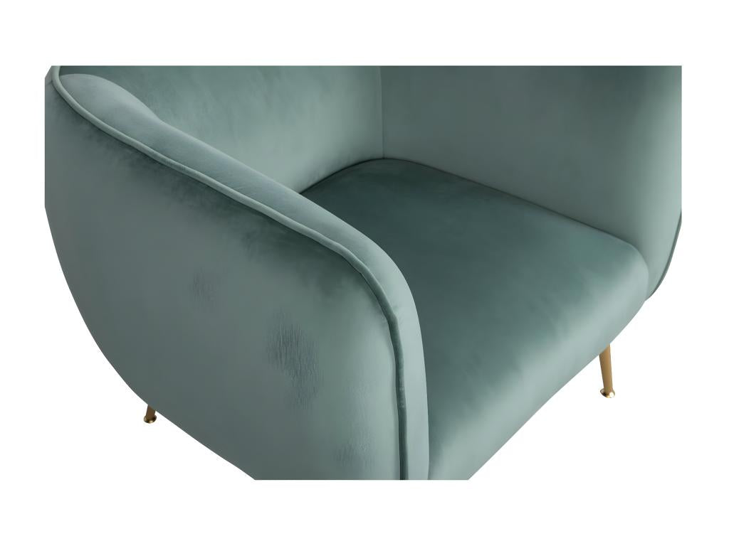 Elariva - Green velvet lounge chair LHVE76369