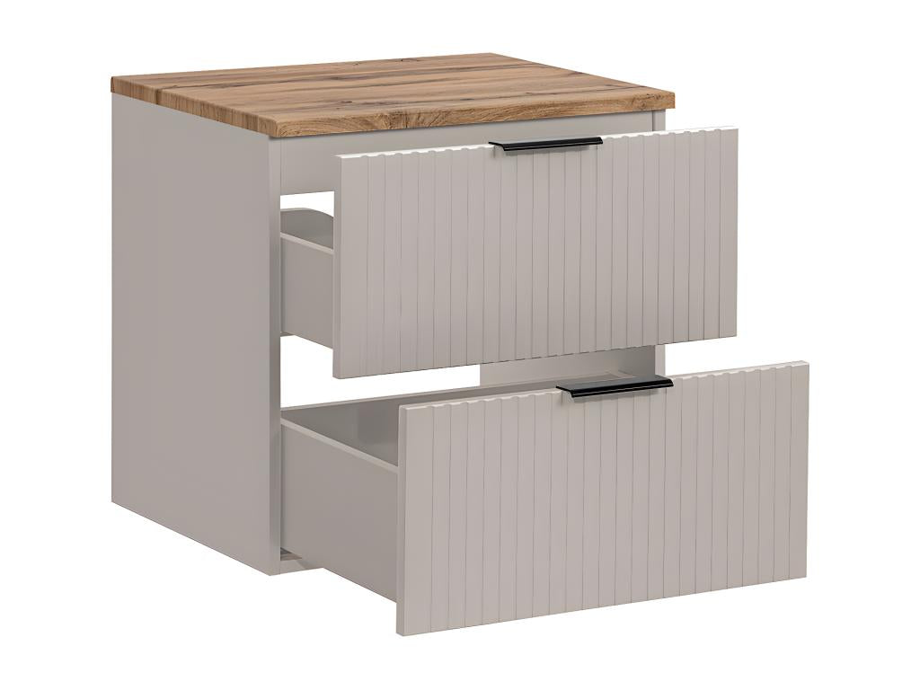 60cm vanity unit with Zensova Cashmere and Wood countertop PCOG36413
