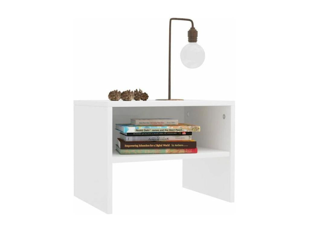 Elariva SXWL80377 White Wooden Bedside Table