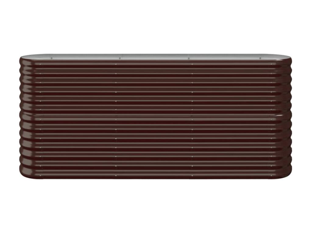 Raised garden bed, brown powder-coated steel, ZEKX68890