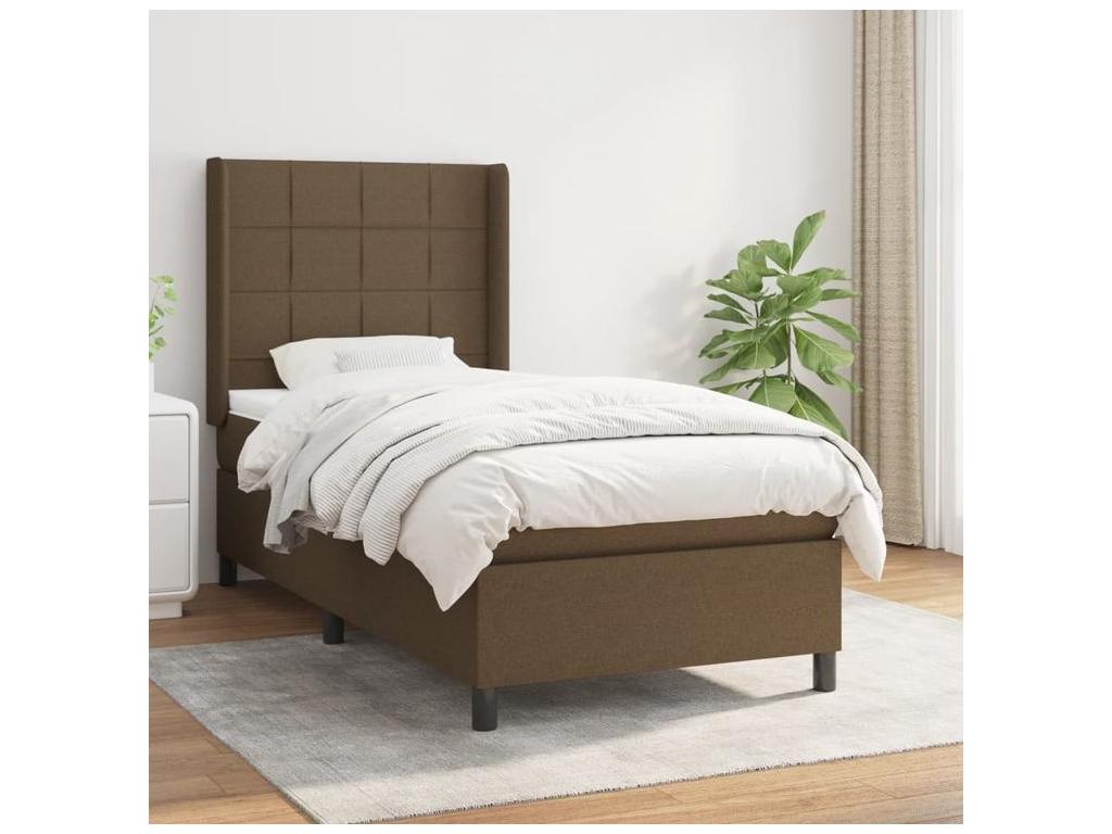 Zensova bed with mattress, dark brown, 90x190 XLFF50063