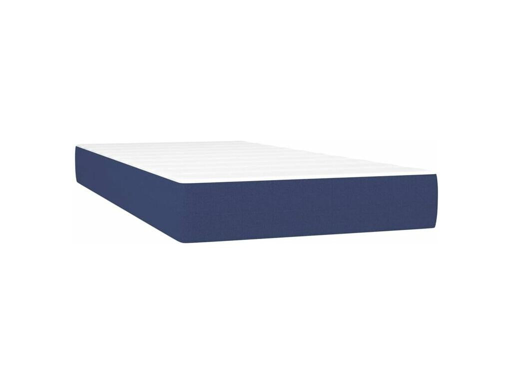 Bed base with mattress, blue, 80x200 cm, fabric, YYTU27417