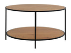 Lumenao - Round coffee table in wood and metal 80cm - Light wood NZEE04551