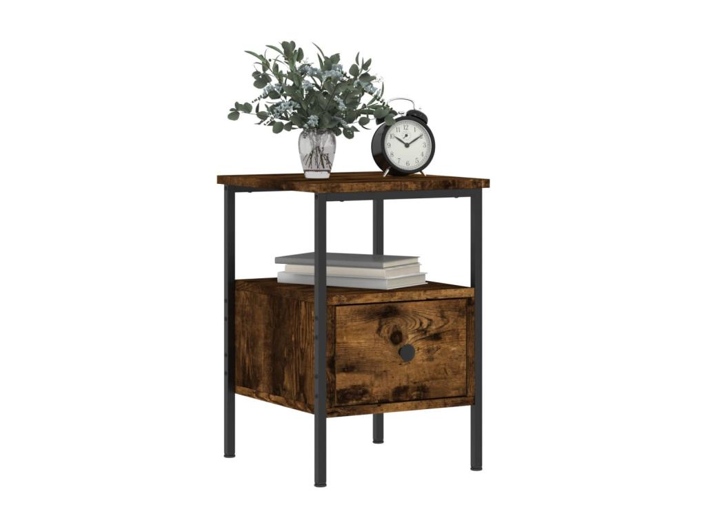 Smoked oak bedside table, 34x36x50 cm, Zensovaingenierie JPBQ15731