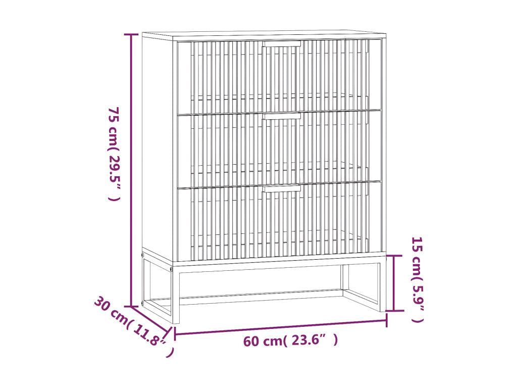 Buffet 60x30x75 cm engineered wood LQWU24928
