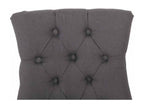 Set of 2 dining chairs with decorative buttons, dark grey Zensova seat 10 0001525 VKRN70773