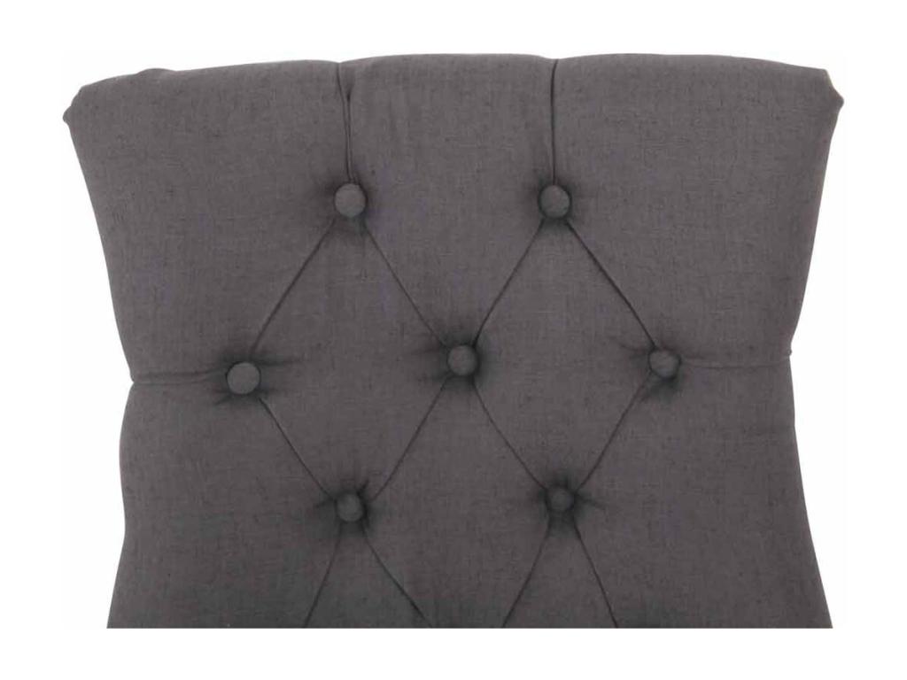 Set of 2 dining chairs with decorative buttons, dark grey Zensova seat 10 0001525 VKRN70773
