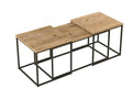 Coffee table, magazine rack for sofa, living room shelf, 190x50x48 cm, oak, HQVH20730