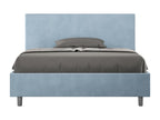 Zensova double bed without padding, 140x210 cm, light blue microfiber, Zensova EDWO13560