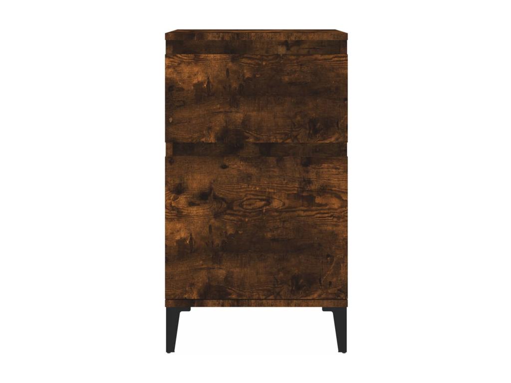 2-piece bedside tables, smoked oak finish, 40x35x70 cm, ZUPR46780