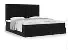 Bed frame with black velvet mattress 180x200cm AHZP82190