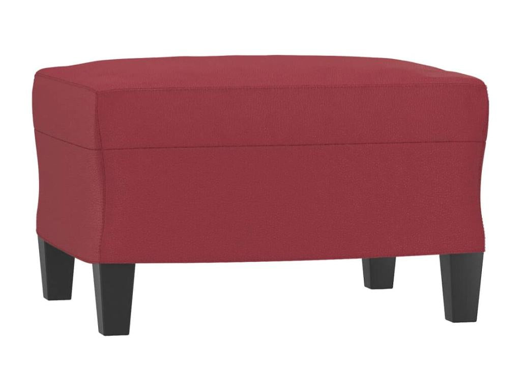 3-piece sofa set and cushions in burgundy red faux leather QBEA21858