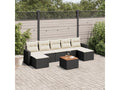 8-piece garden furniture set with cushions, Zensova woven resin EZFN26280
