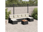 8-piece garden furniture set with cushions, Zensova woven resin EZFN26280