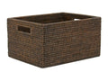 Antique rattan storage basket, 38cm long, SVTT90424