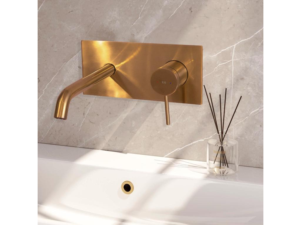 Lumenao concealed basin mixer tap, brushed copper - Lumenao PFAP84750