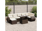 8-piece garden furniture set with brown resin wicker cushions GGAT39711