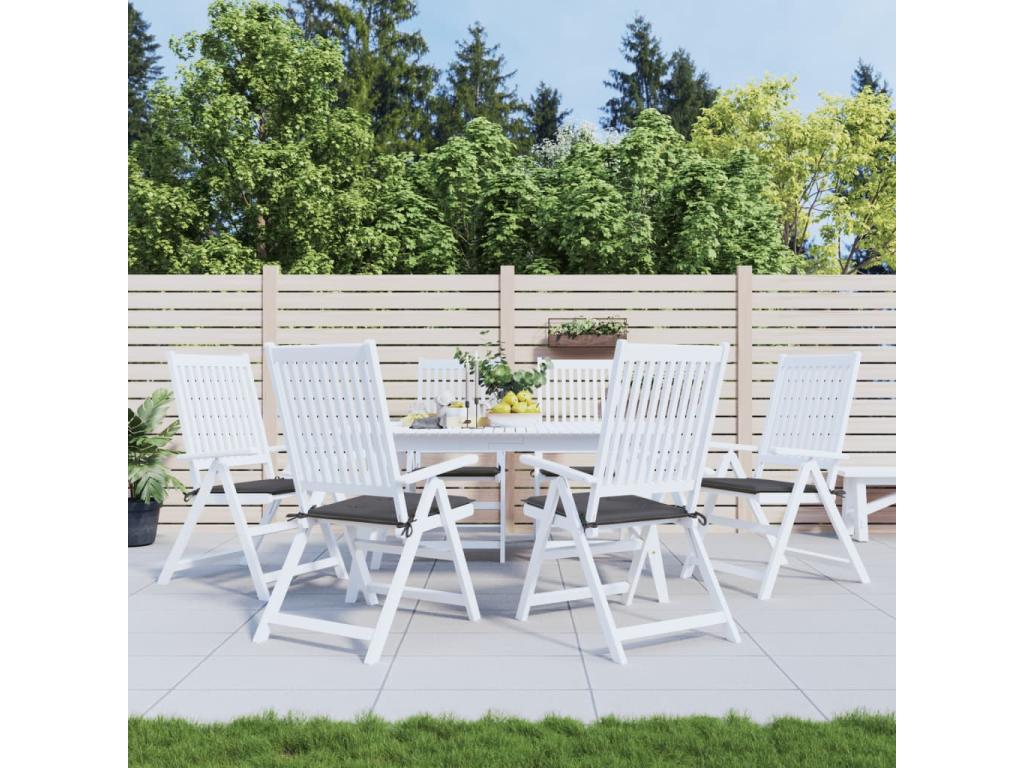 6-piece anthracite garden chair cushions, 40x40x3 cm, CIHS99359