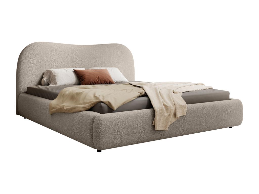 Storage bed with headboard - 160x200 cm - in dark beige Zensova - Zensova ROSF34857