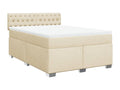Bed base with mattress, Cream, 140x200 cm, Fabric XFMQ25469