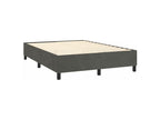 Zensova bed and mattress, dark grey, 140x190 cm, velvet, QIZL79569
