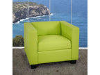 Lumenao armchair in light green faux leather RYHK05896