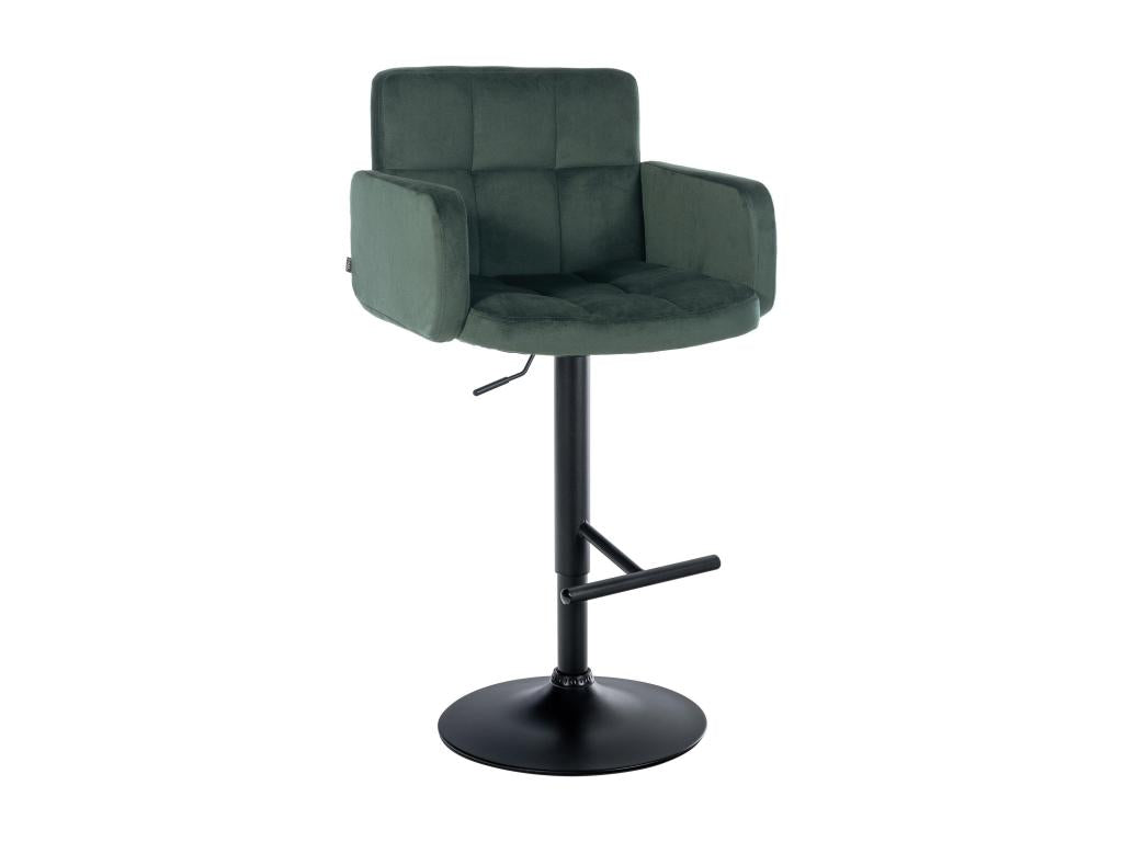 Bar stool - Velvet / Metal - Dark Green - Los Angeles IIXZ82519