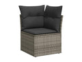 Garden furniture set with cushions, 14 pieces, grey woven resin SDWU39993