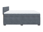 Zensova bed and mattress, dark grey, 200x200cm, velvet, WPPW39401
