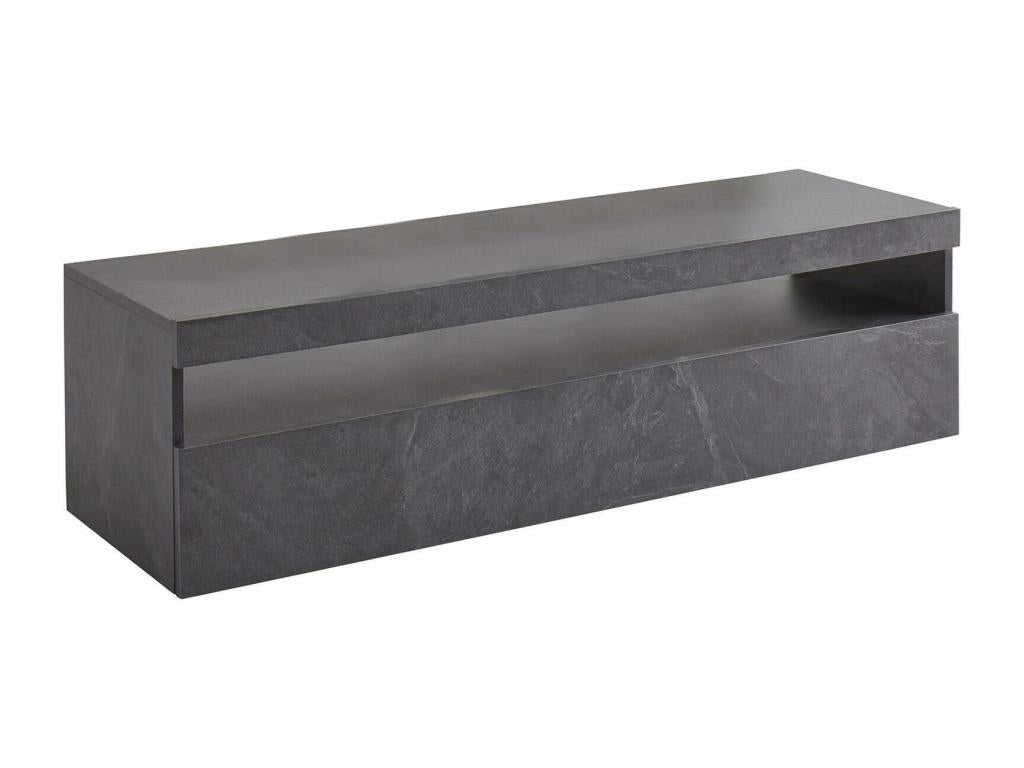 Zensova TV Stand, Low Sideboard, TV Stand Base, Made in Italy, 130x45x36 cm, Slate, KIFT96060