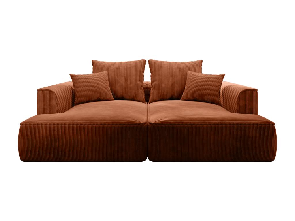 3-seater sofa with deep seat comfort in corduroy velvet Zensova VFVY49997