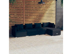 5-piece garden furniture set with cushions, woven resin, Zensova ARBD95819