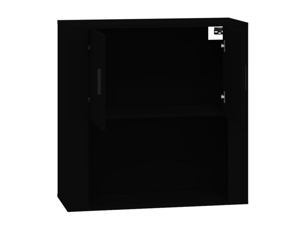 Black wall cabinet 80x33x80 cm Engineered wood OEMR70516