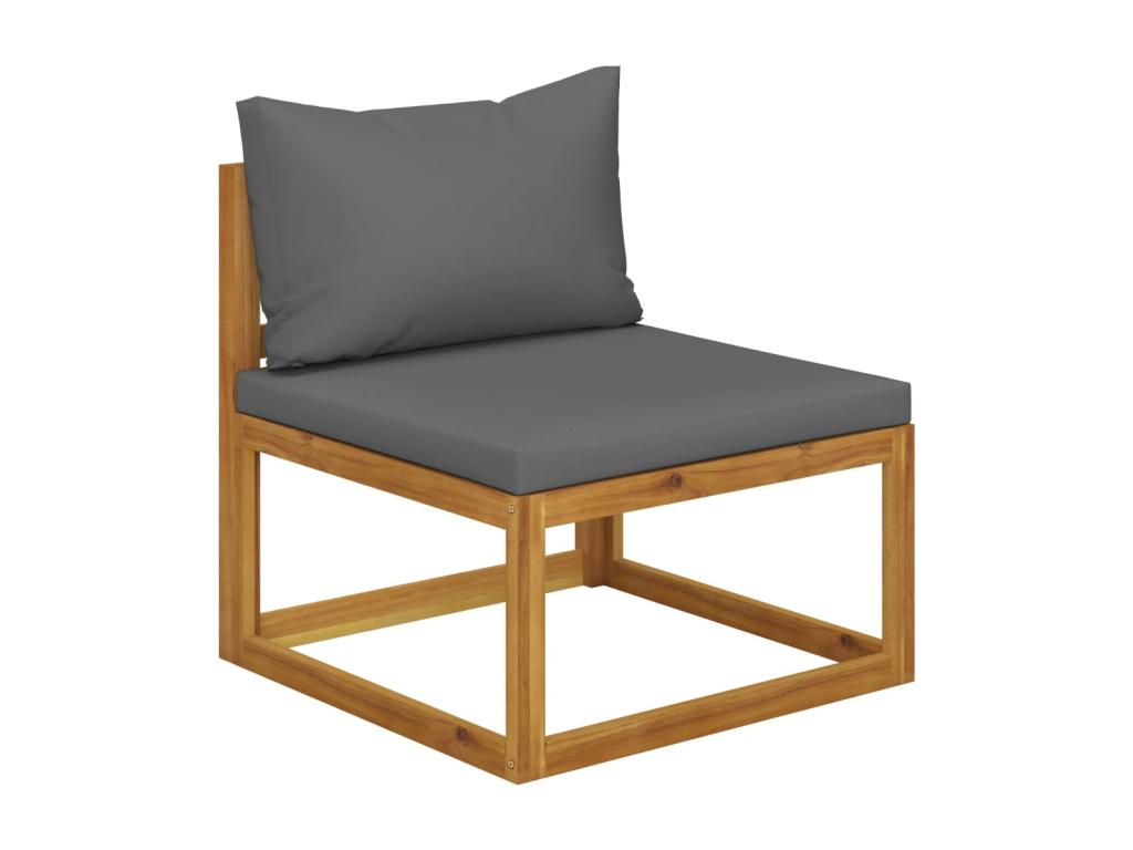 6-piece garden furniture set with cushions Zensova solid wood YJUB52856