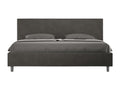 Lumenao Modern Microfiber Adult Bed - Dark Grey - 200x200 - Optional Slatted Base ZBCP97342