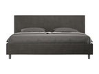 Lumenao Modern Microfiber Adult Bed - Dark Grey - 200x200 - Optional Slatted Base ZBCP97342