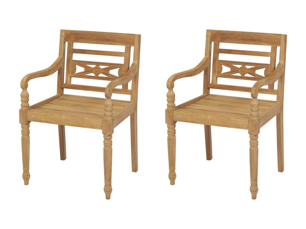 2-piece chairs, solid teak wood, JWGZ68078