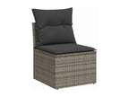 5-piece garden furniture set with grey resin wicker cushions FZWO04629