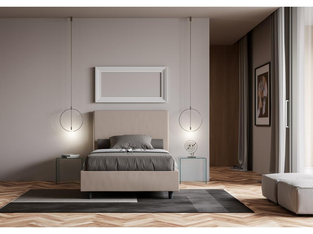 Bed with Zensova upholstered 140x190 faux leather Zensova NLMK27094