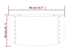 Powder-coated steel garden planter 80x80x36 Green FQYS04997