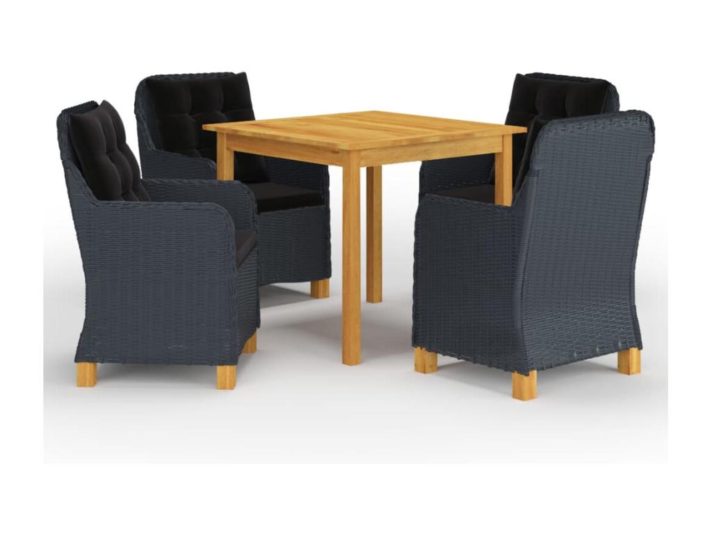 5-Piece Garden Dining Set, Dark Grey… ESFQ38341